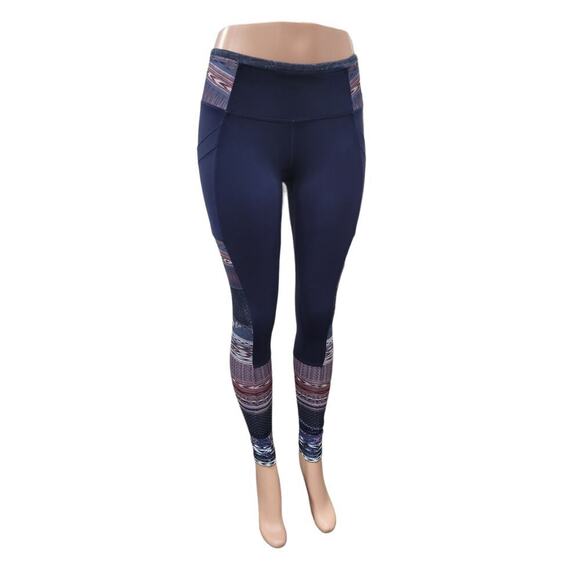 PrAna‎ Women's Chakara Blue Highway Pioneer Aztec Print Leggings Size XS - Picture 16 of 16
